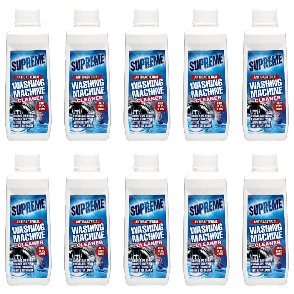 Supreme Washing Machine Descaler Odor Remover Limescale Control 250ml (10 Pack)