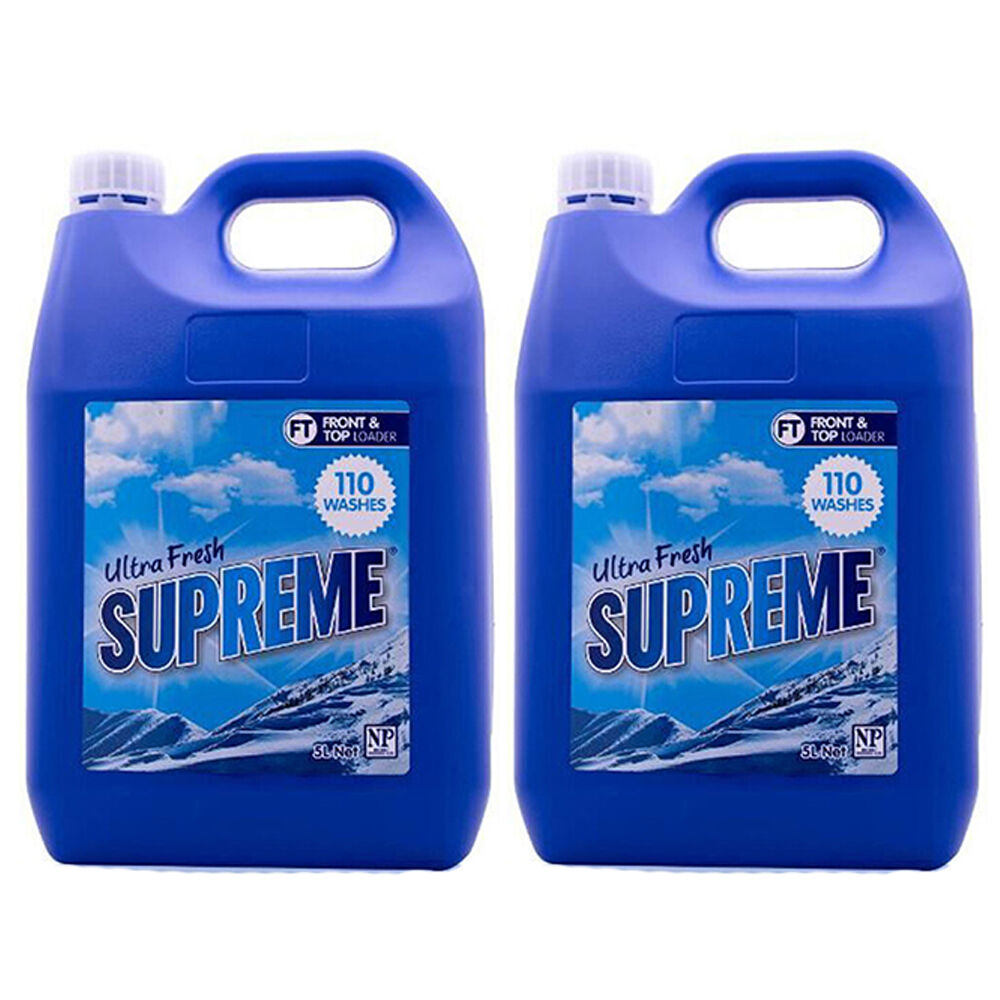 Supreme Laundry Liquid Ultra Detergent Concentrated Formula Fabric Care 5L (2 Pack)