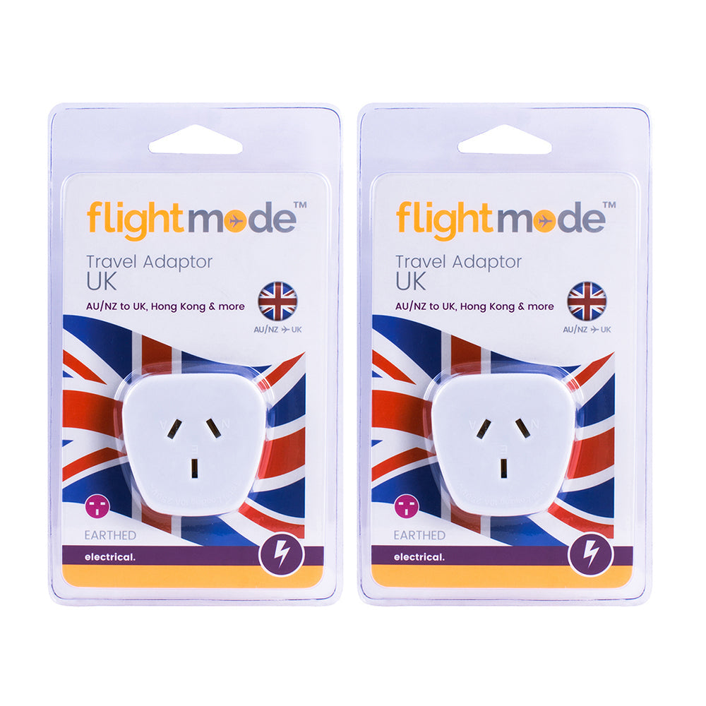 Flightmode Outbound Type G UK Adapter Hong Kong/UK - White (2 Pack)