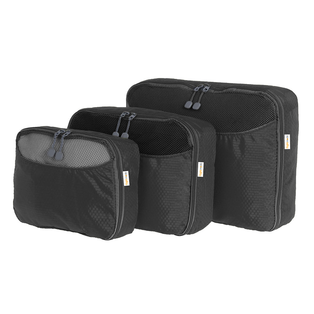 Flightmode Blue Breathable 210d Polyester Travel Packing Cube Set (3 Pieces)