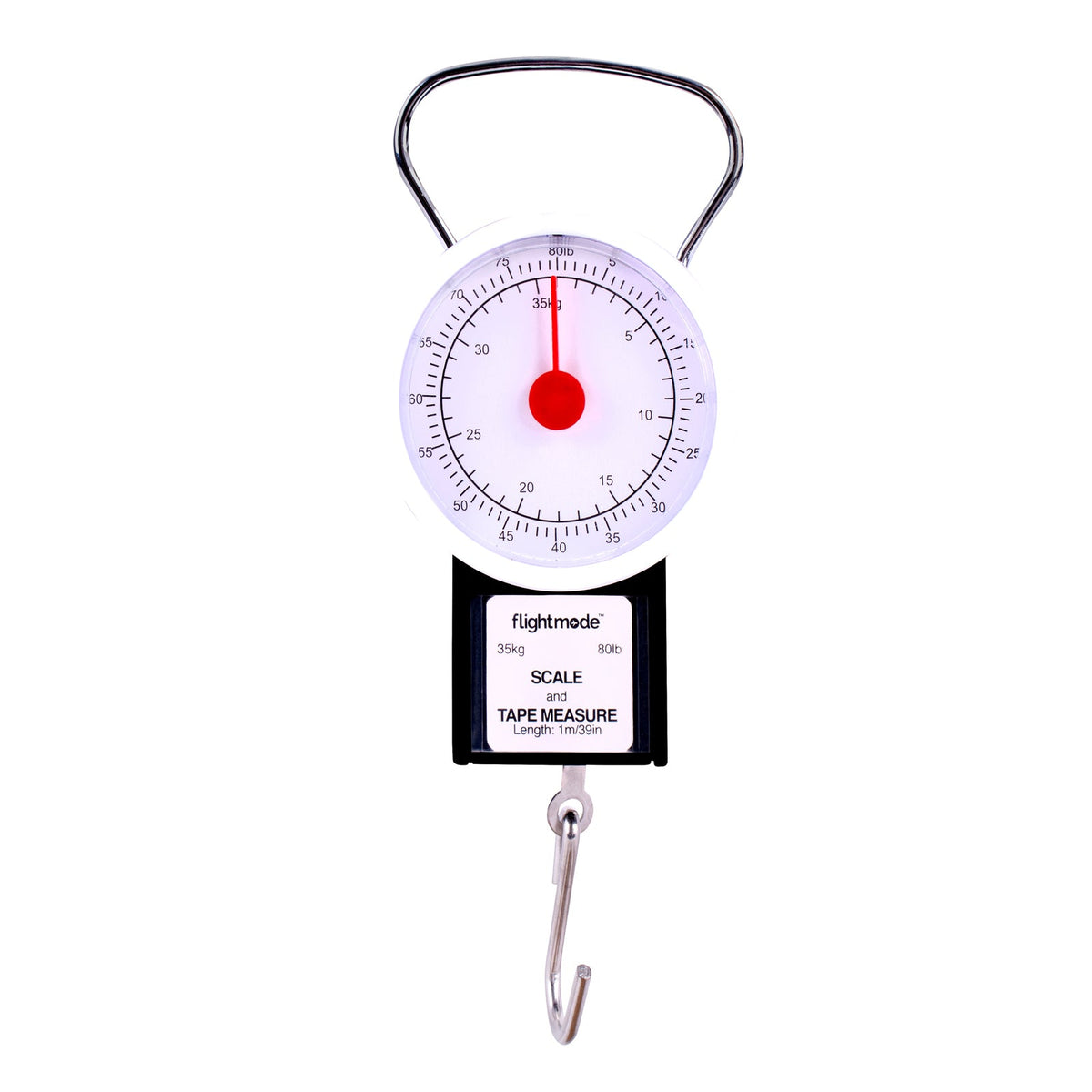 Flightmode Luggage Scale upto 35kg/80lb w/1m Retractable Measuring Tape (2 Pack) — image 3