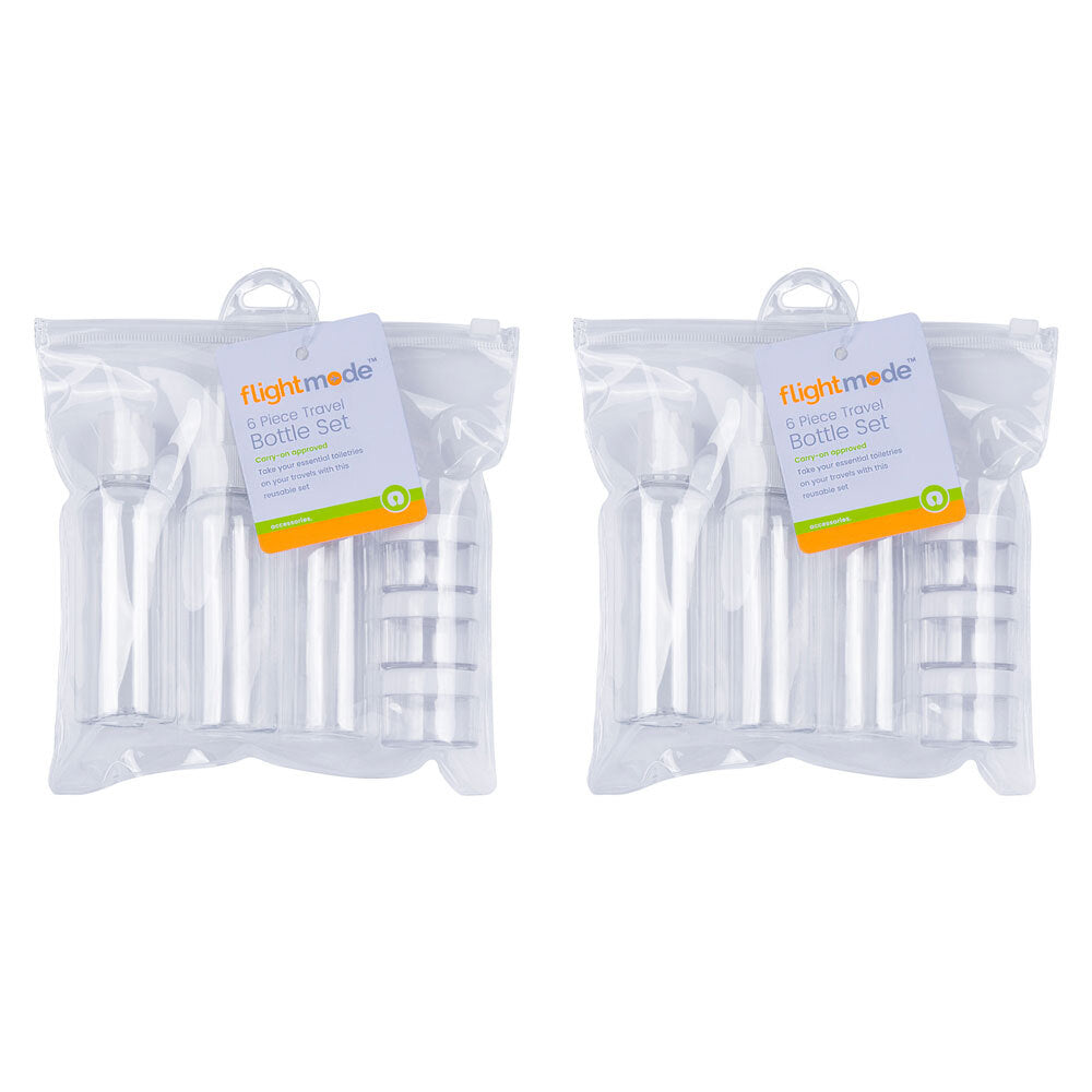 Flightmode Flight Mode Plastic Travel Bottle Set Container Refillable Storage Clear (12 Pieces)