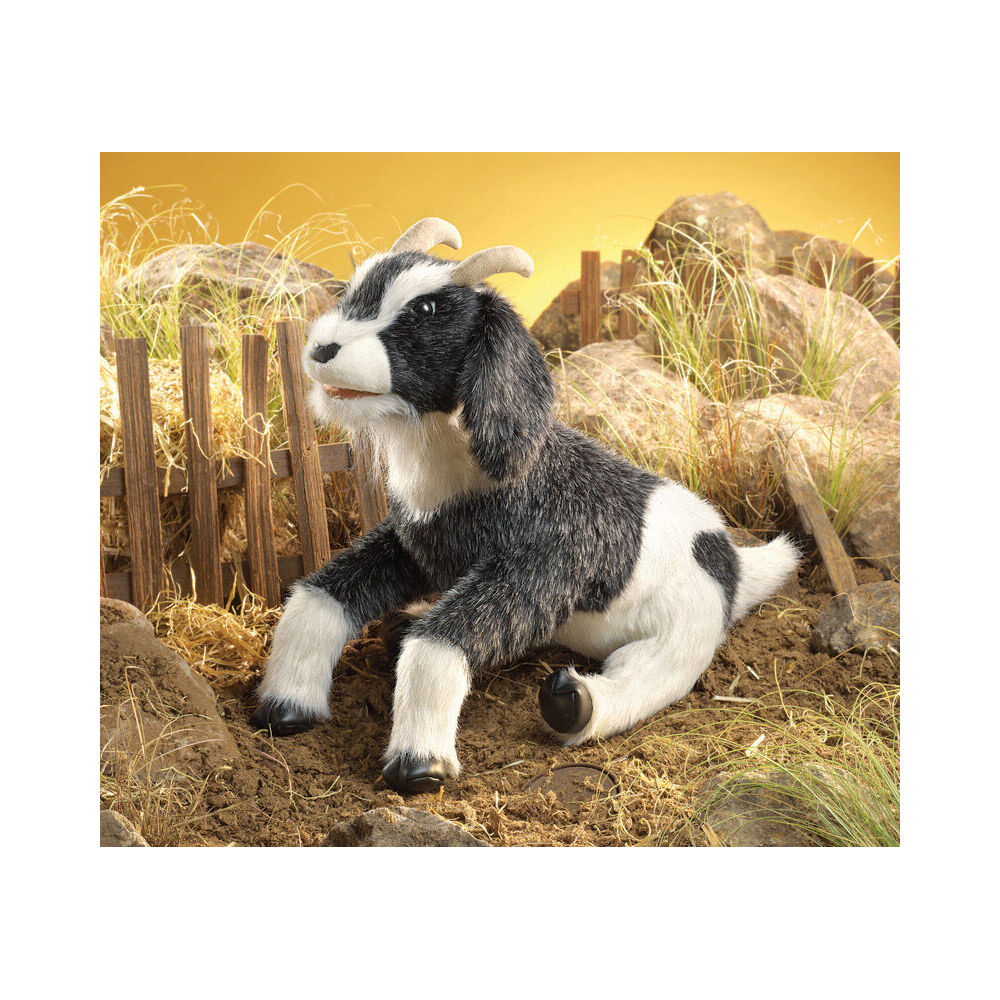 Folkmanis Goat Sued Cloth Hand Puppet 48x30cm Kids/Child Educational Toy 3y+ — image 3