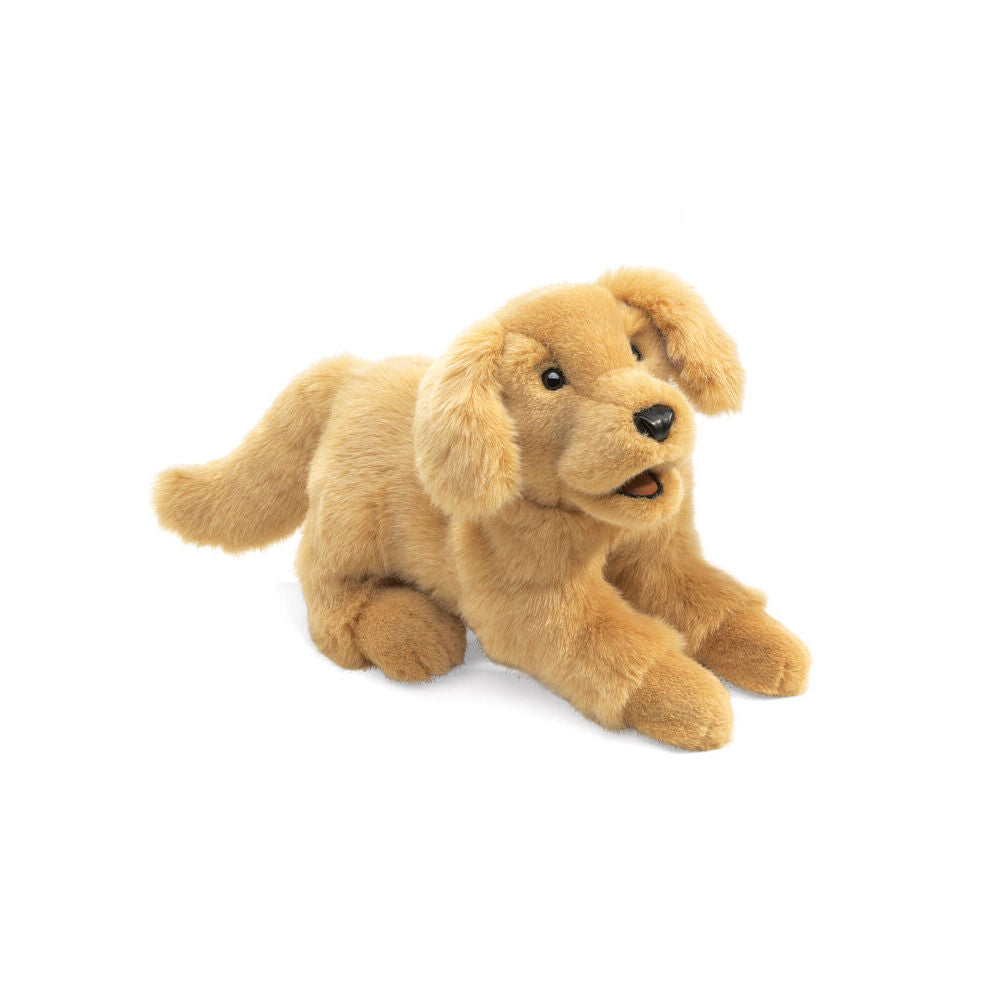 Folkmanis Golden Retriever Puppy Hand Puppet Kids Soft Toy 43x18cm Brown 3y+