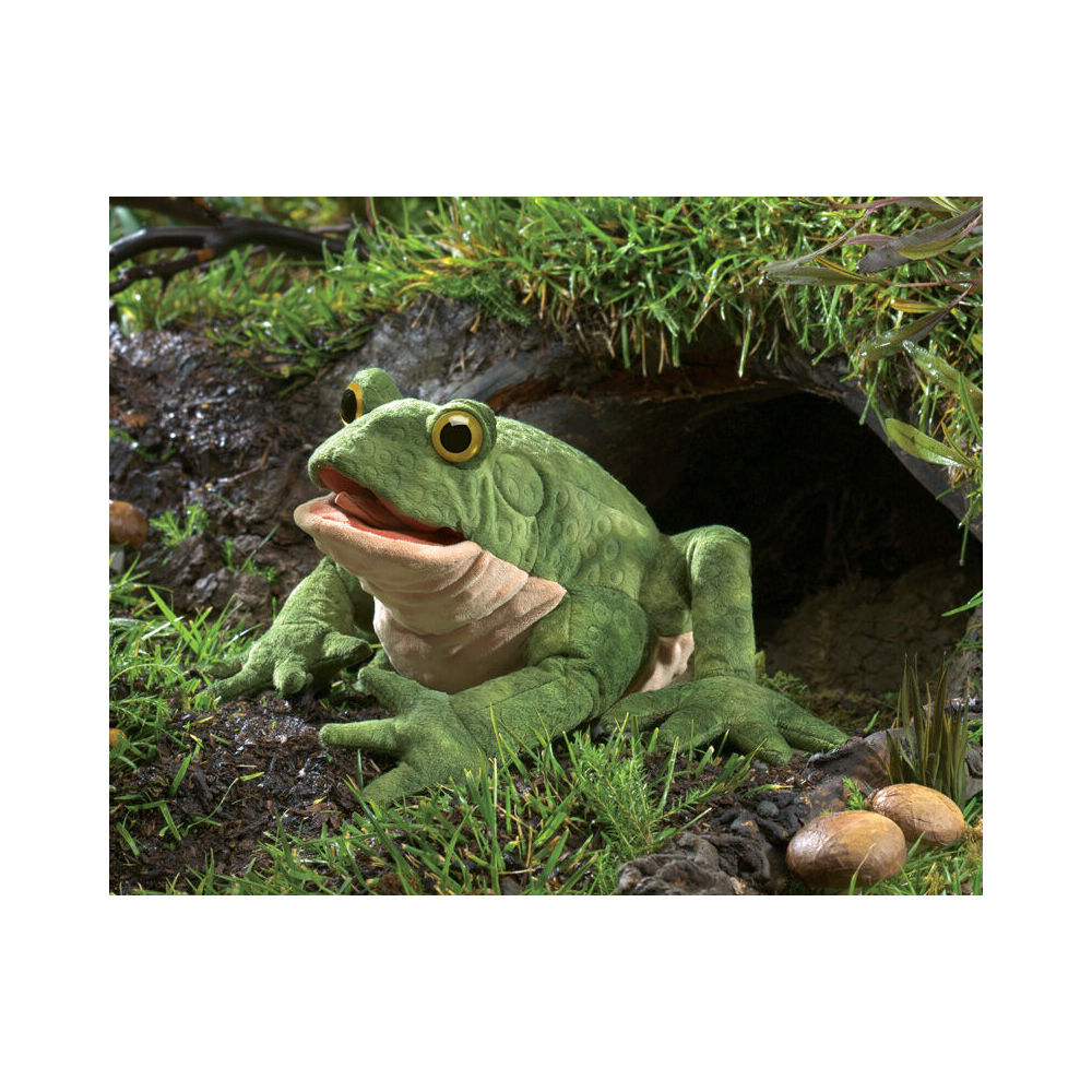 Folkmanis Green Toad Hand Puppet Kids/Children Animal Activity Play Toy 3y+ — image 2