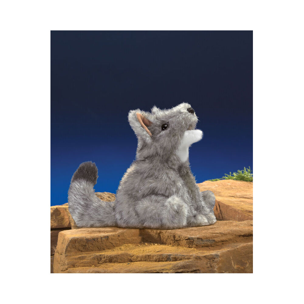 Folkmanis Small Coyote Hand Puppet 23cm Soft Animal Interactive Toy Kids 3y+ — image 4