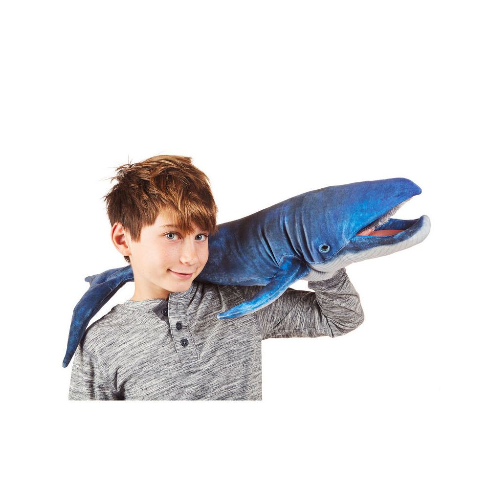 Folkmanis Blue Whale Hand Puppet 68cm Kids/Children Animal Plush Toy 3y+ — image 2