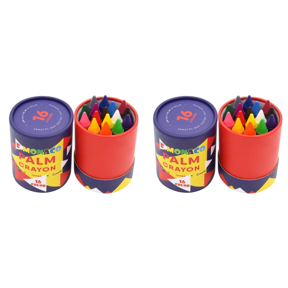 Flower Monaco 16pc Flower Monaco Palm Crayons Jumbo Non-Toxic Art & Craft Kids - 3y+ (2 Pack)