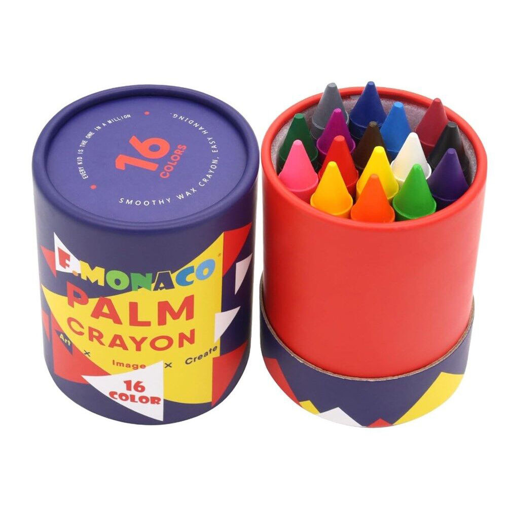 Flower Monaco Palm Crayons Jumbo Non-Toxic Art & Craft Kids/Children - 3y+ (16 Pieces)