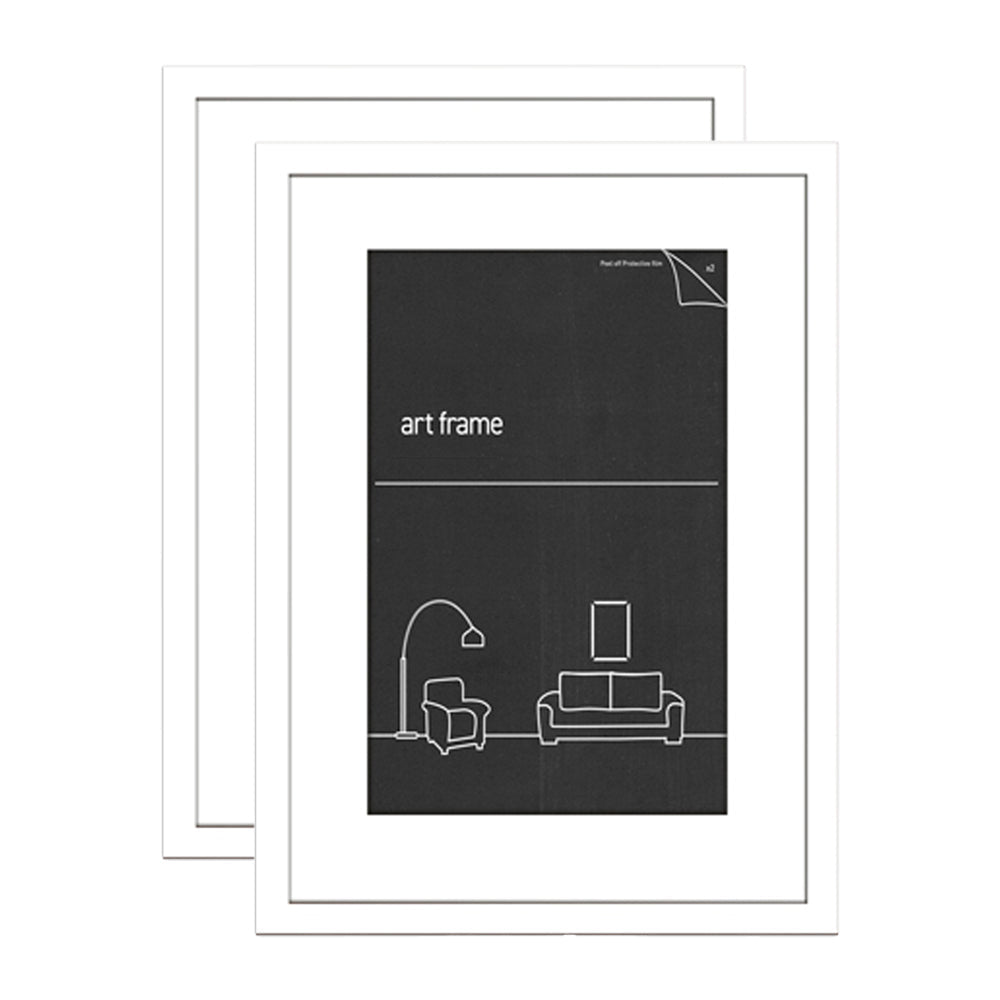 Impact Merch Classic Art Frame Picture Display Decor Rectangle 40x50cm White (2 Pack)
