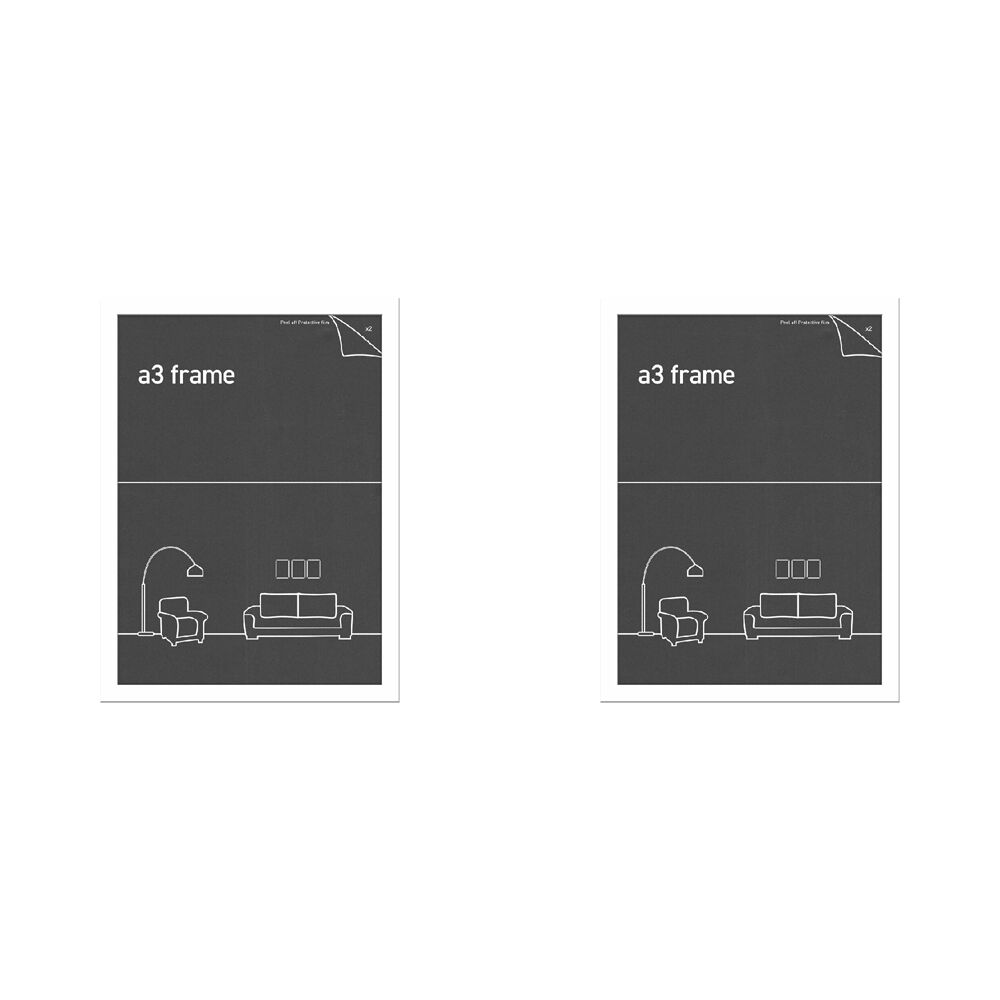Impact Merch Classic Picture Frame Fits A3 Print 42x30cm Photo Holder White (2 Pack)
