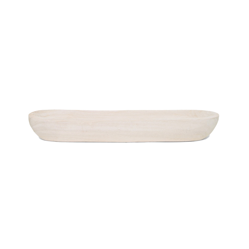 Rayell Timber Oak 14cm Wood Serving Food Tray Home Decor Storage White Wash