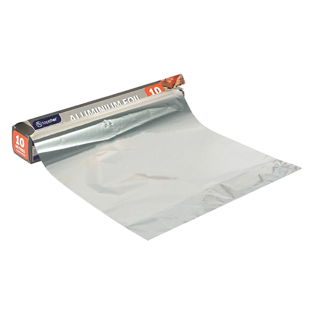 Topchef Aluminum Foil Home/Kitchen Food Wrapper Roll Disposable Sealer 10m (6 Pack) — image 3