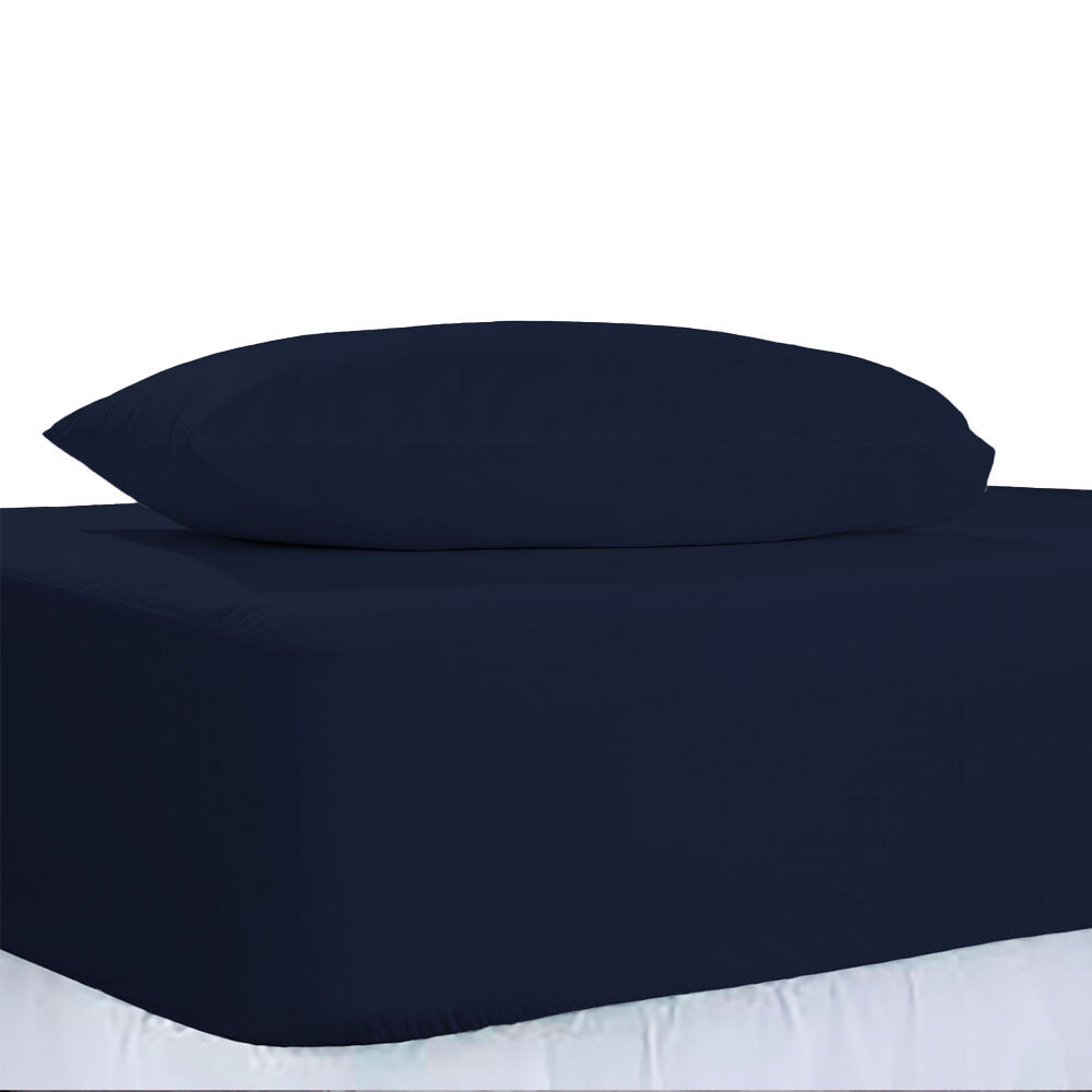 The Lighthouse Washed Cotton Combo Bedding Set With Pillowcase Navy