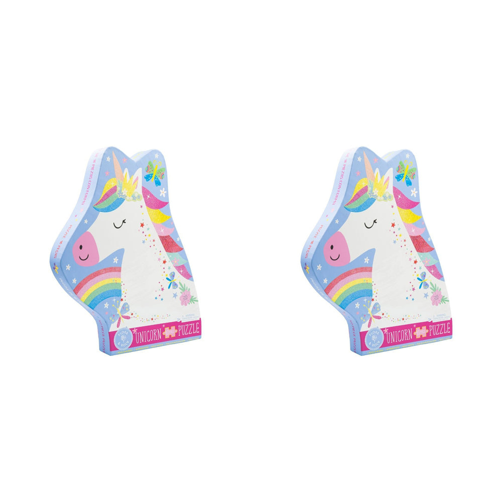 Floss & Rock 40pc Floss & Rock Shaped Jigsaw Puzzle 55x58cm Unicorn Educational Game 3+ (2 Pack)