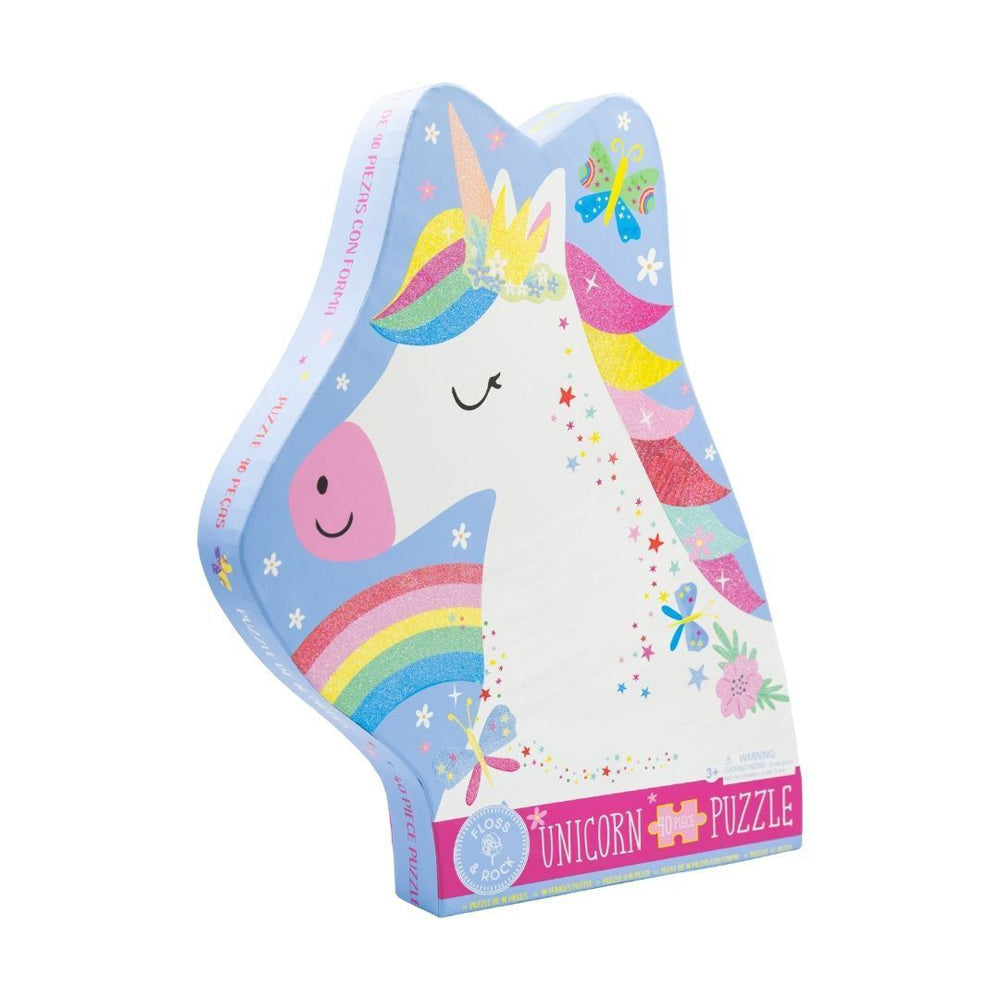 Floss & Rock 40pc Floss & Rock Shaped Jigsaw Puzzle 55x58cm Unicorn Educational Game 3+ (2 Pack) — image 2