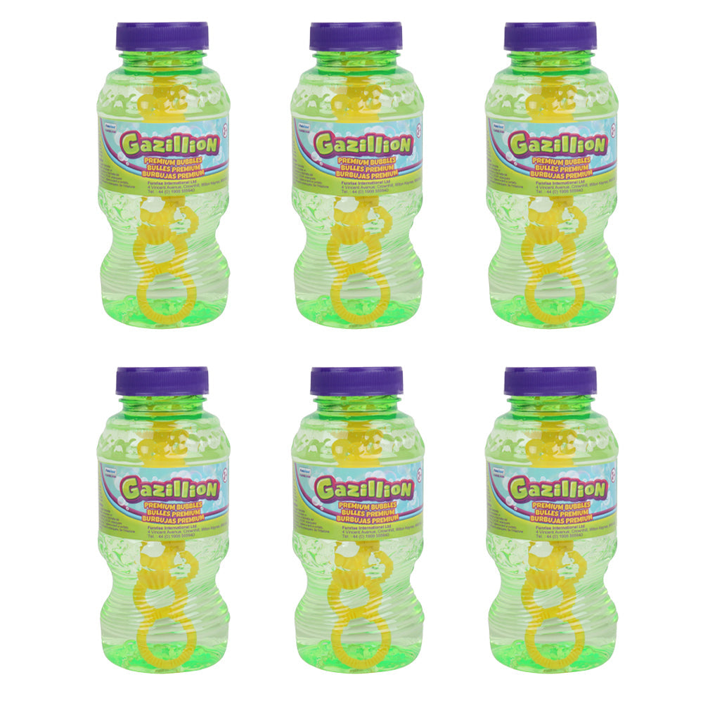 Gazillion 230ml Liquid Bubbles Solution Childrens Outdoor Fun Play Toy 3+ (6 Pack)