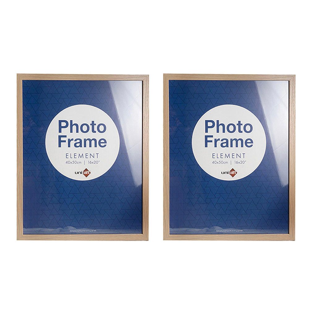Unigift Element 40x50cm MDF/Glass Picture/Photo Frame Wall Hanging Assorted (2 Pack)