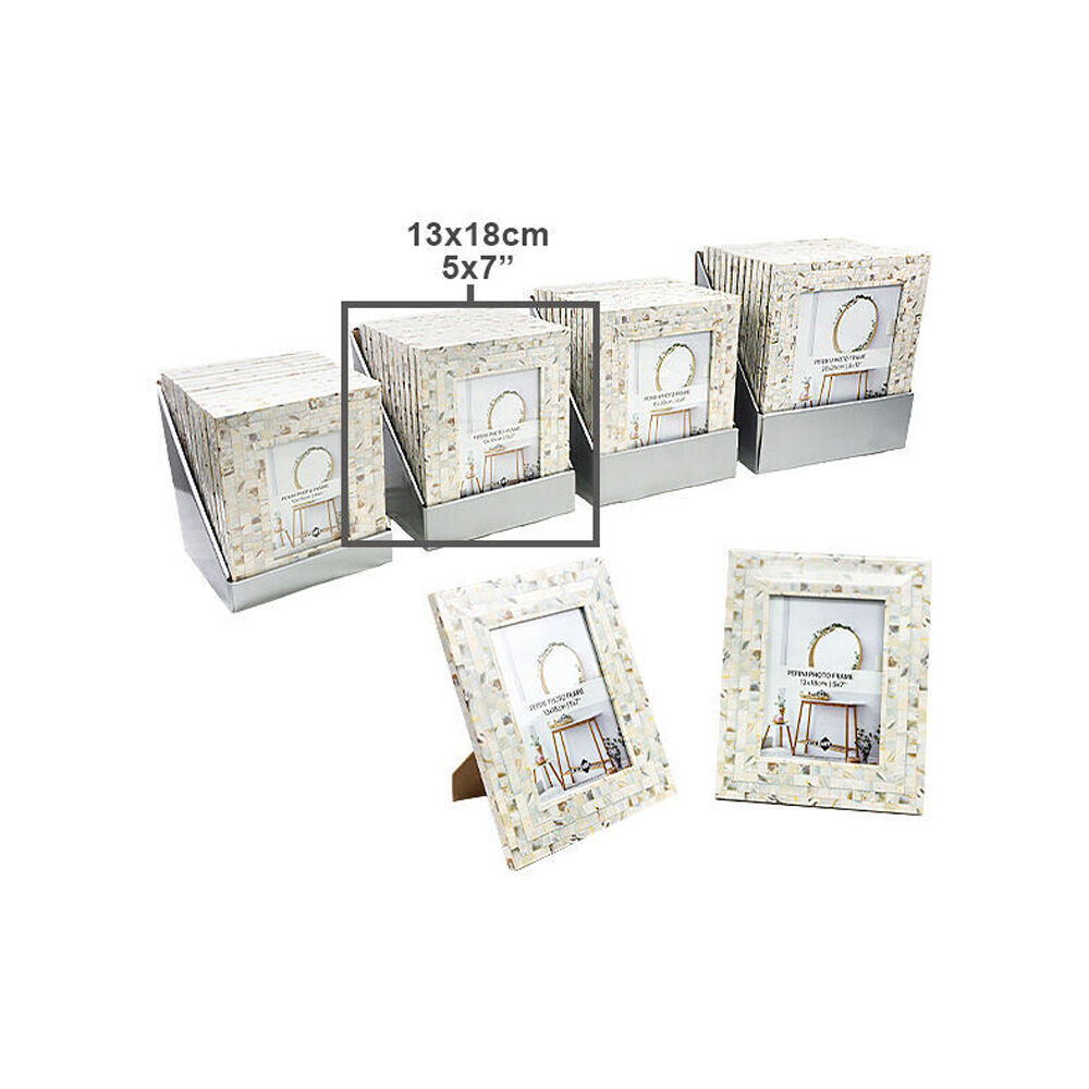 Unigift Perini Home Decor Glass Picture Photo Frame 13x18cm Pearl (6 Pack) — image 3