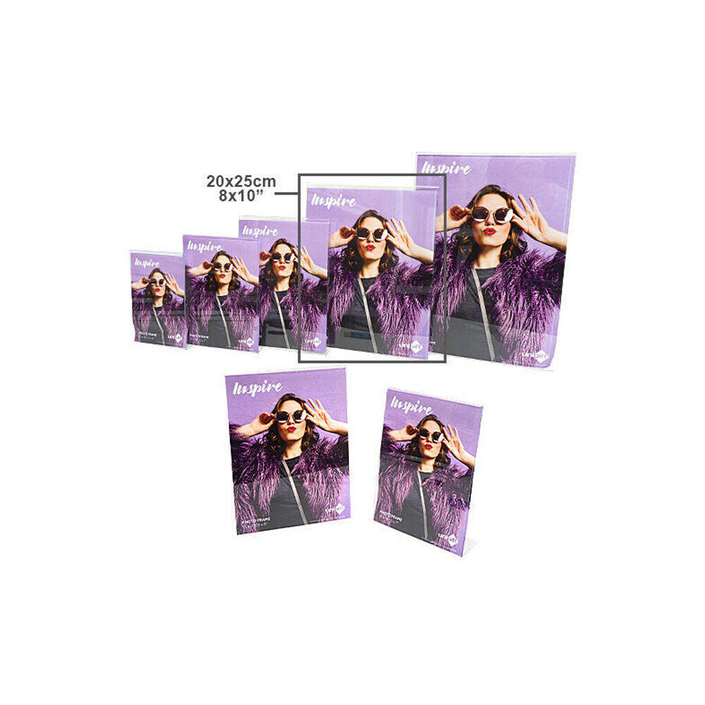 Unigift Inspire Vertical Standing Picture Photo Frame 20x25cm Clear (6 Pack) — image 3