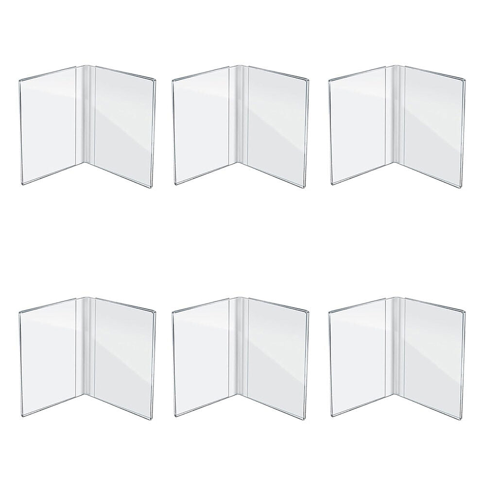 Unigift Inspire Vertical Double Picture Photo Frame 10x15cm Clear (6 Pack)