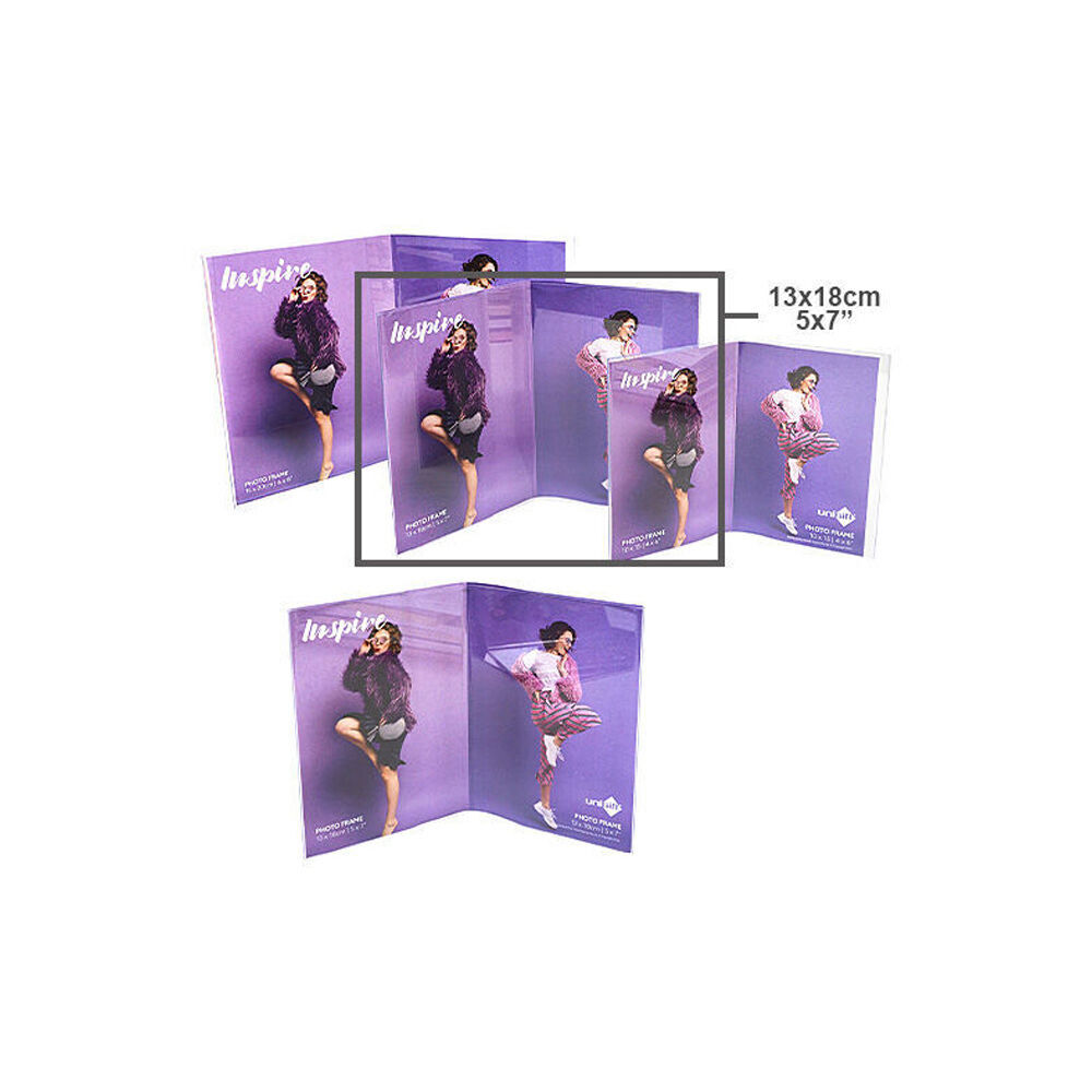 Unigift Inspire Vertical Double Picture Photo Frame 13x18cm Clear (6 Pack) — image 3