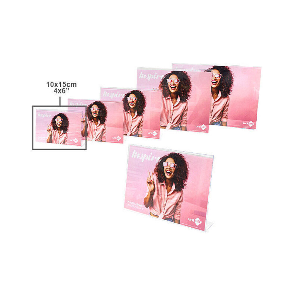 Unigift 10x15cm Clear Inspire Horizontal Standing Picture Photo Frame — image 2