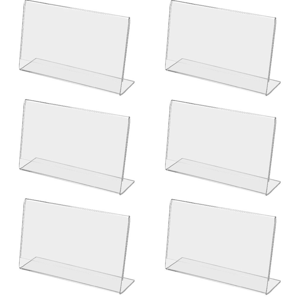 Unigift Inspire Horizontal Standing Picture Photo Frame A4 21x29.7cm Clear (6 Pack)