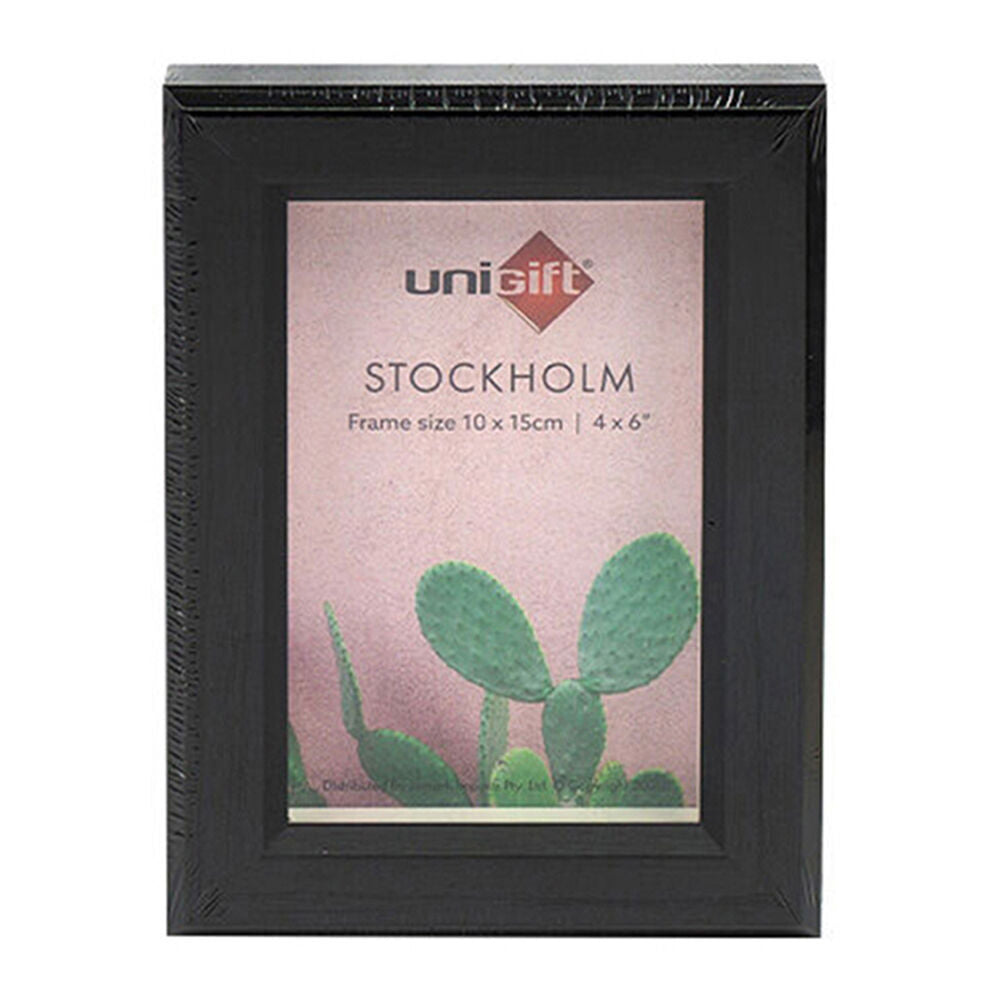 Unigift Stockholm Wooden/Glass Picture Photo Frame 4x6in 10x15cm Brown (12 Pack) — image 2