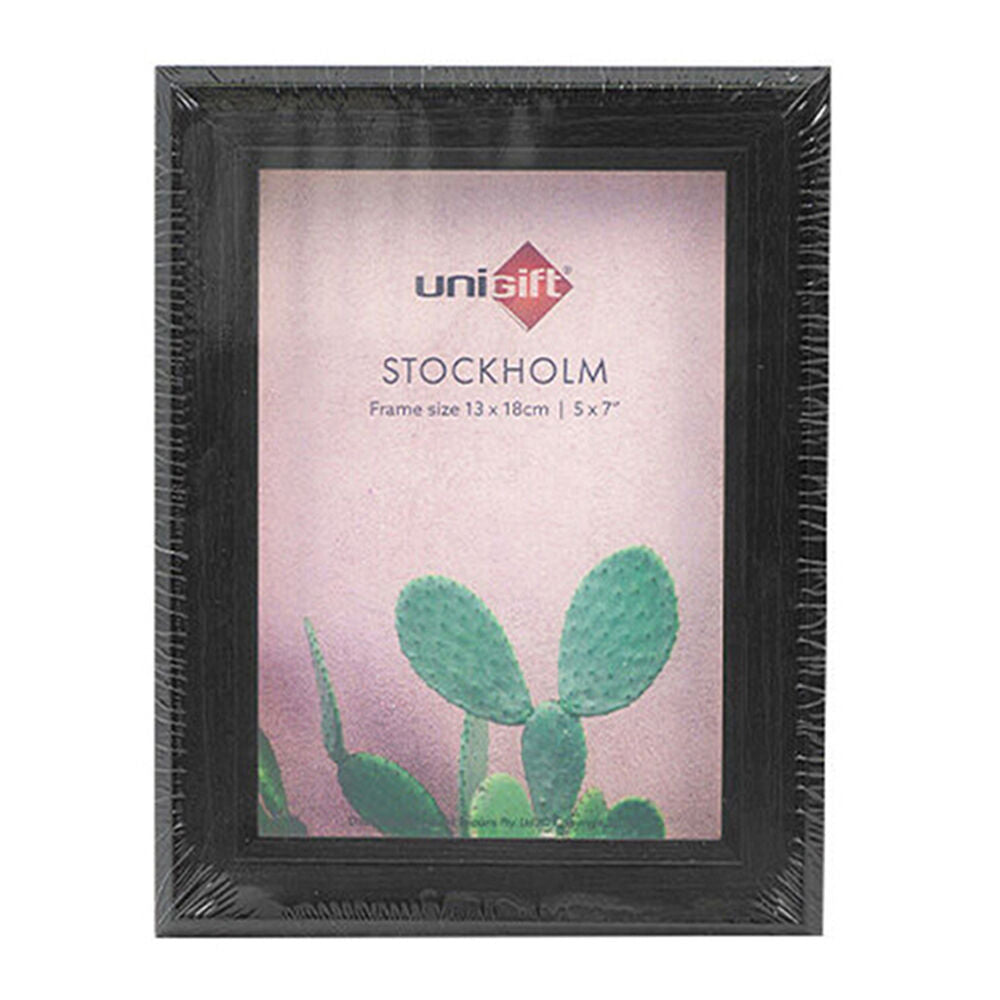Unigift 13x18cm Stockholm Wooden/Glass Picture Photo Frame 5x7in — Brown