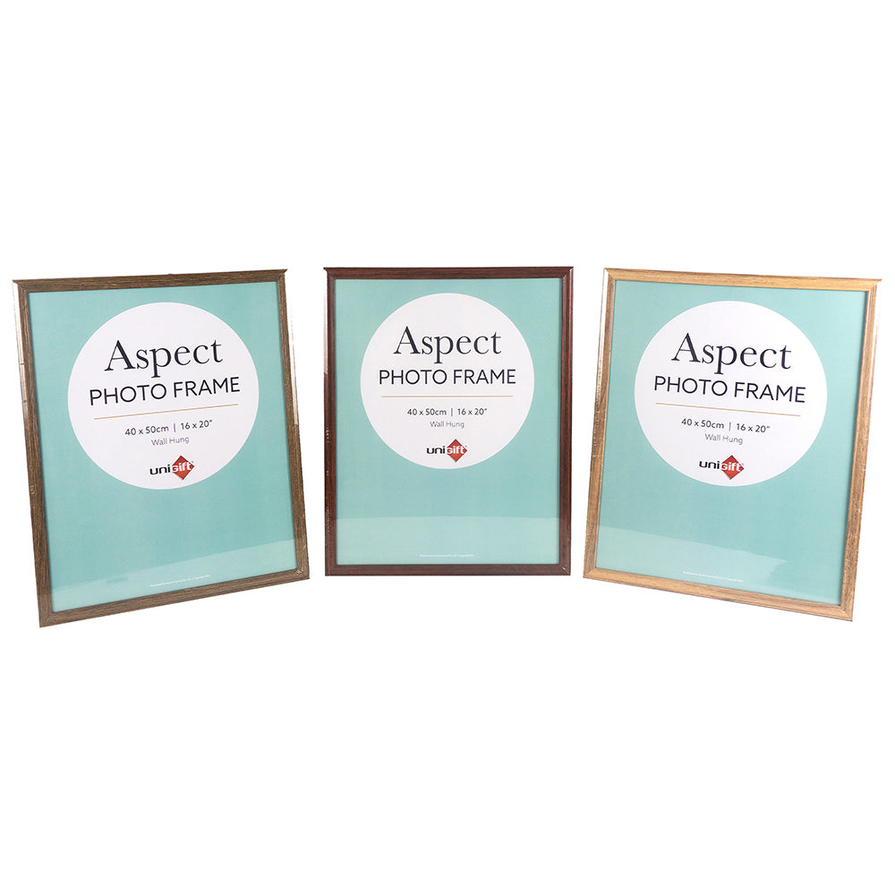 Unigift Aspect 40x50cm MDF/Glass Picture/Photo Frame Wall Hanging Assorted (2 Pack)