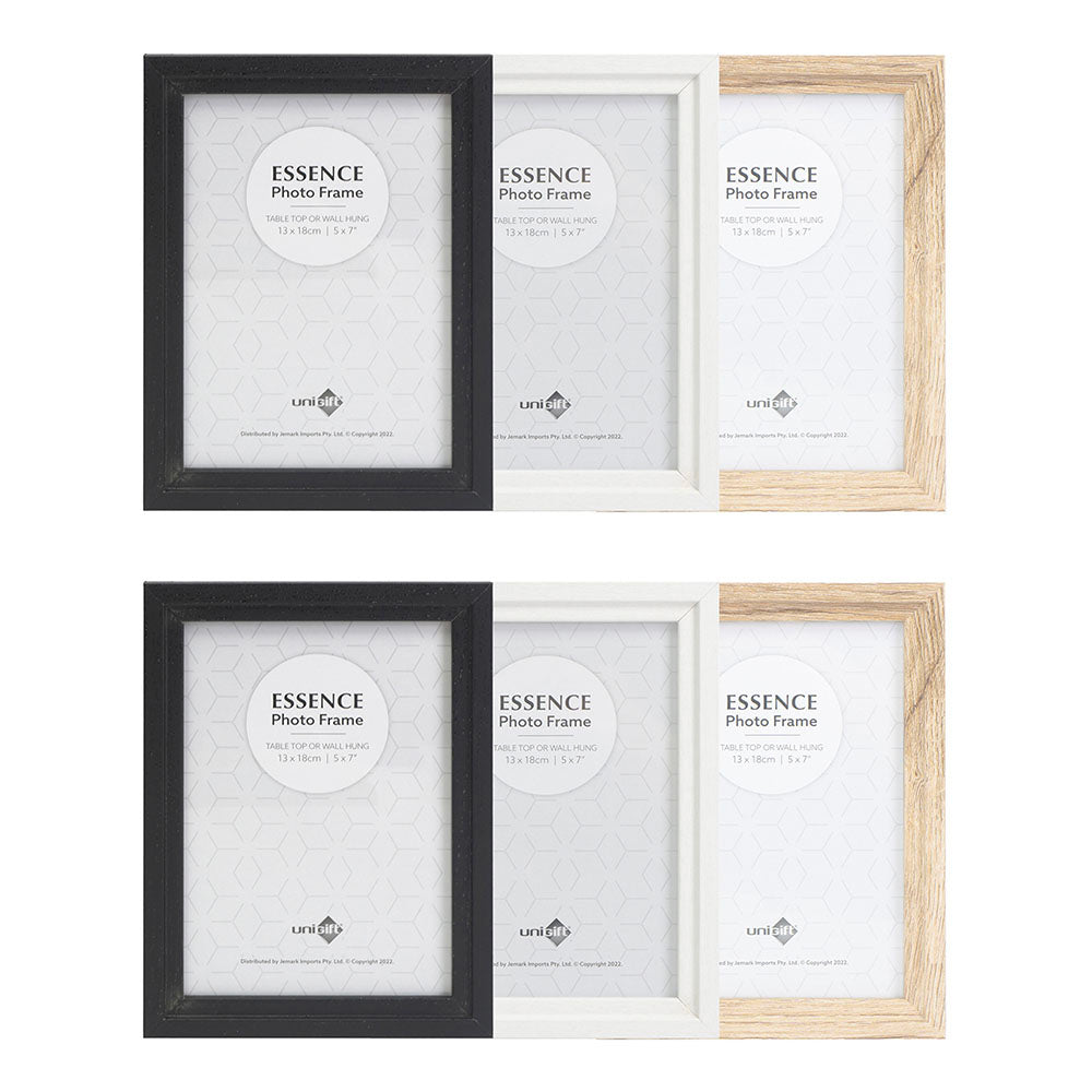 Unigift Essence 13x18cm MDF/Glass Picture/Photo Frame Wall Hanging Assorted (6 Pack)