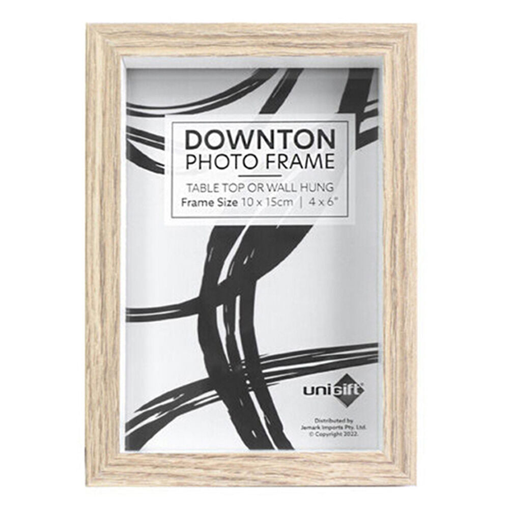 Unigift 10x15cm Natural Downton Matt Wooden/Glass Picture Photo Frame