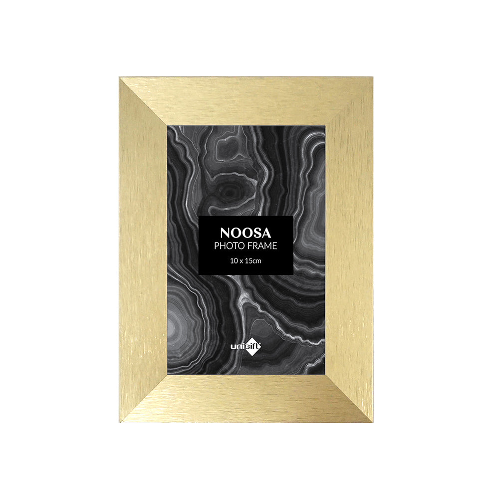Unigift Noosa 10x15cm MDF/Glass Picture/Photo Frame Wall Hanging Display — Gold