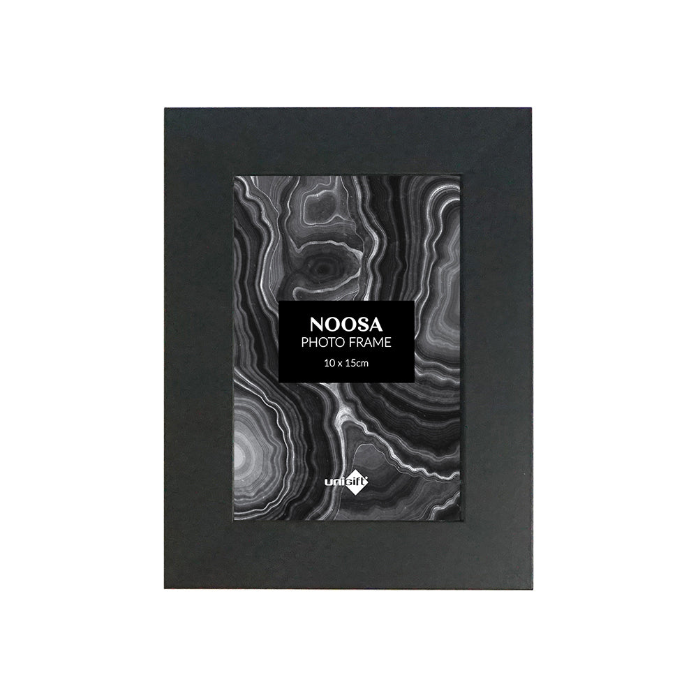 Unigift Noosa 10x15cm MDF/Glass Picture/Photo Frame Wall Hanging Display — Black