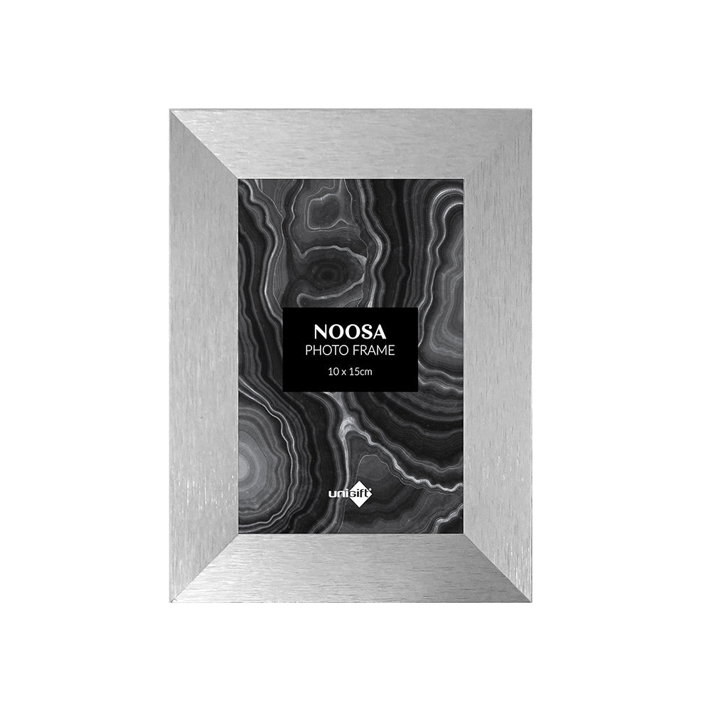 Unigift Noosa 10x15cm MDF/Glass Picture/Photo Frame Wall Hanging Display — Silver