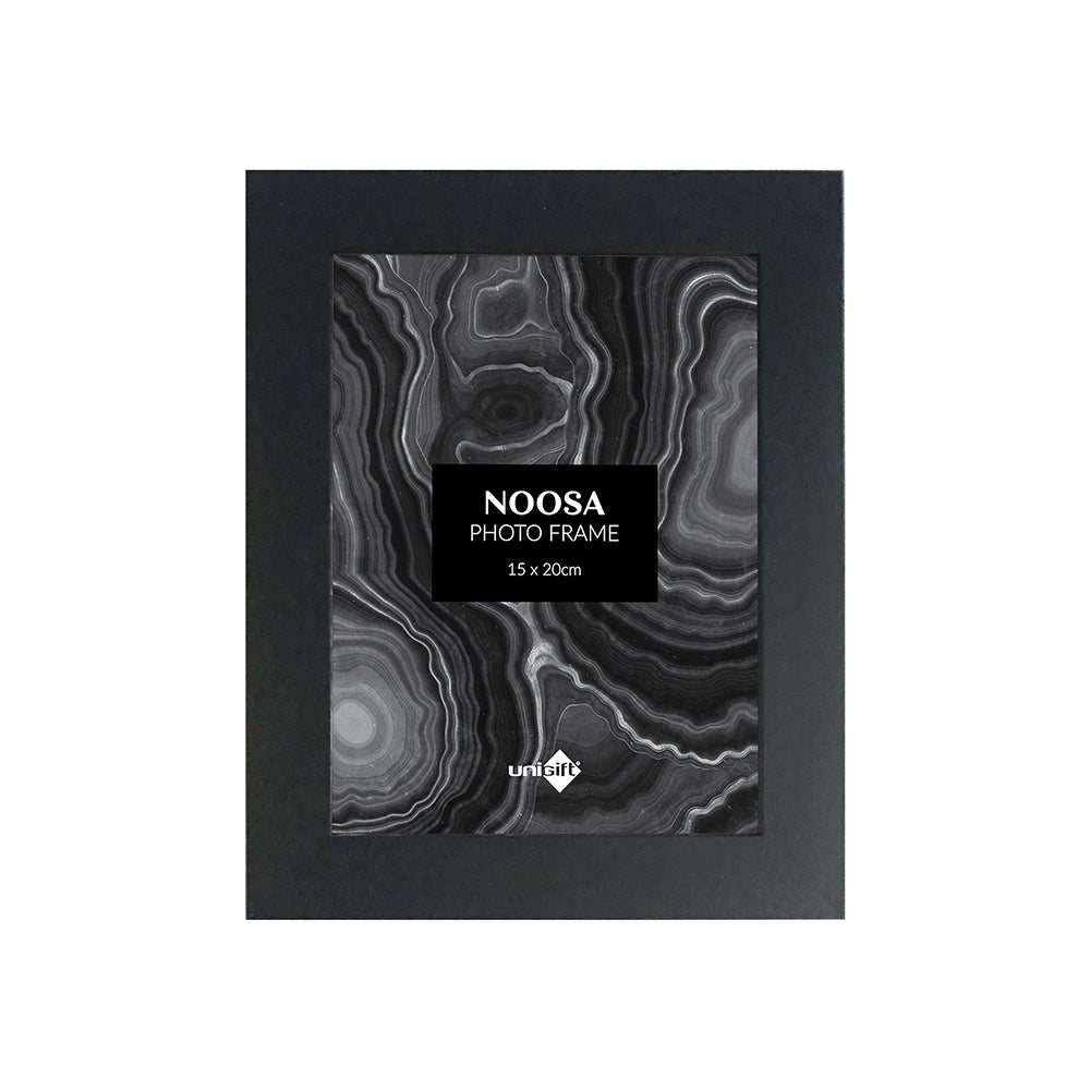Unigift Noosa 15x20cm MDF/Glass Picture/Photo Frame Wall Hanging Display — Black