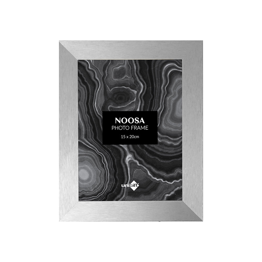 Unigift Noosa 15x20cm MDF/Glass Picture/Photo Frame Wall Hanging Display — Silver