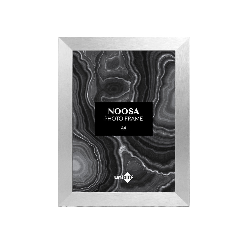 Unigift Noosa MDF/Glass A4 Picture/Photo Frame Wall Hanging Home Display — Silver