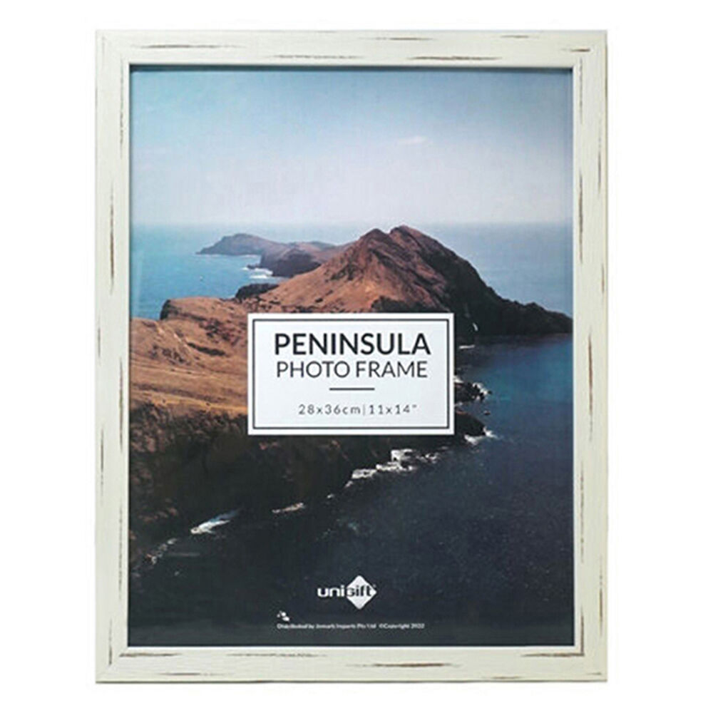 Unigift Peninsula Glass Picture Photo Frame 28x36cm Distressed White (3 Pack) — image 2