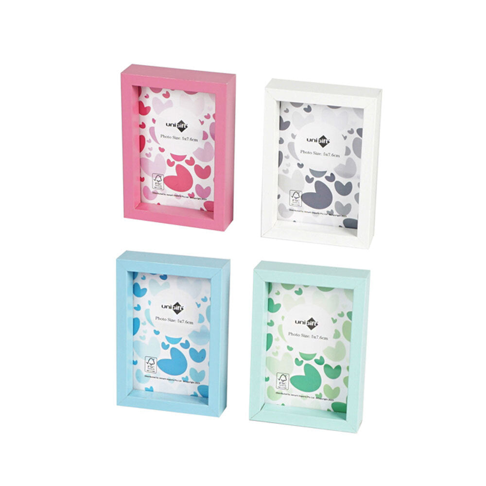 Unigift 5x7.6cm Acrylic Mini Photo Frame Coloured - Assorted (10 Pack) — image 2