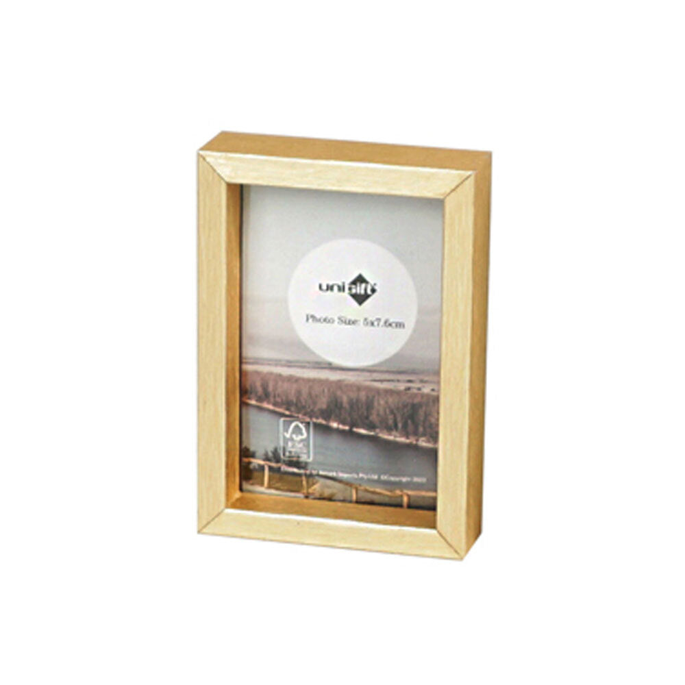 Unigift 5x8cm Acrylic Mini Photo Frame Holder Metallic & Natural Assorted (20 Pack) — image 2