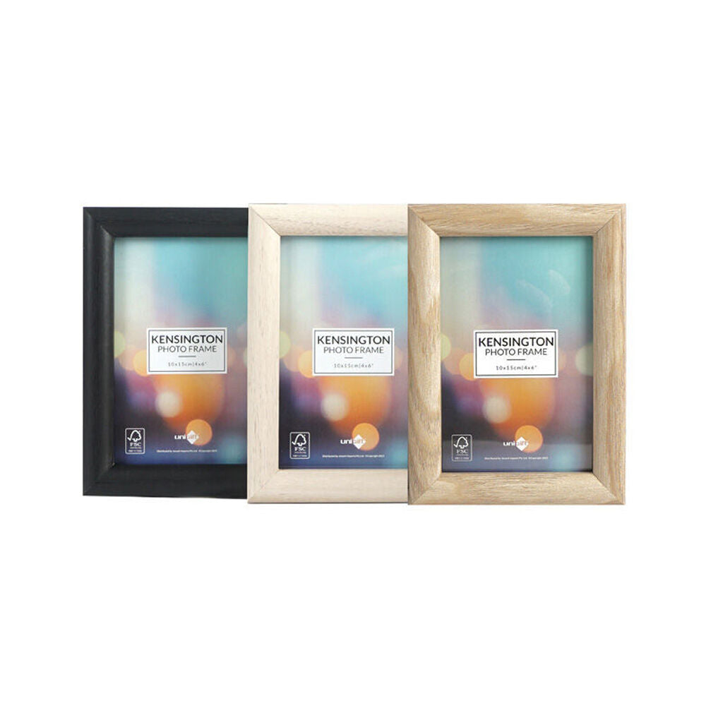 Unigift 10x15cm Kensington Wooden/Glass Picture Photo Frame Assorted — image 2