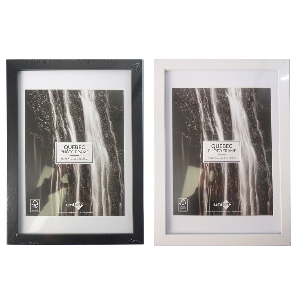 Unigift Quebec Matboard Photo Picture Frame Fits A4 Images Assorted Colour (4 Pack) — image 2