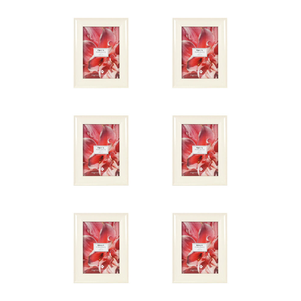 Unigift Dahlia Photo Frame Picture Holder Home Decor Display White 13x18cm (6 Pack)