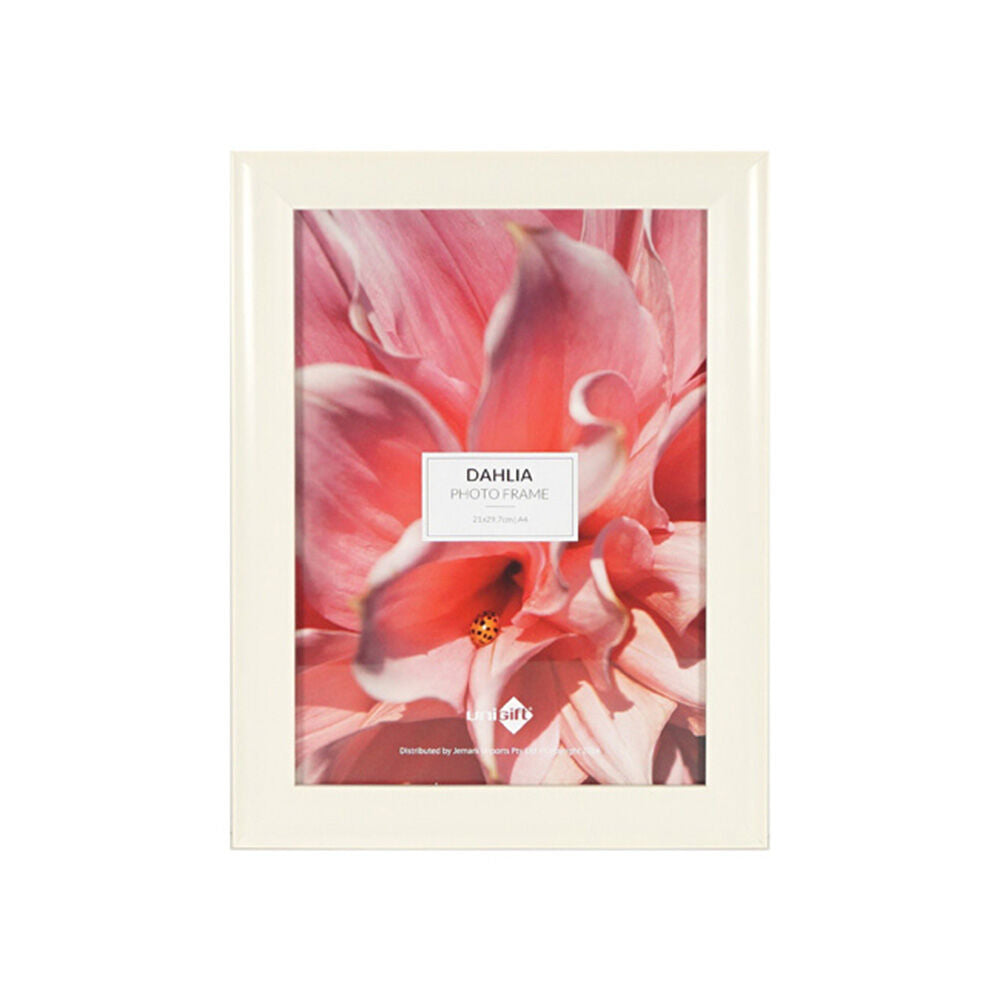 Unigift Dahlia Photo Frame Picture Holder Home Decor Display White A4 21x29cm