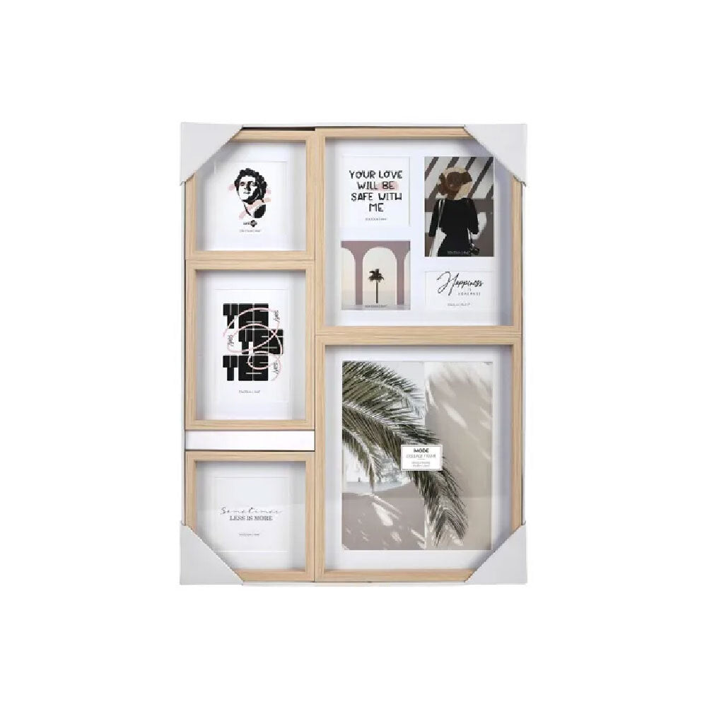 Unigift Mode 8-Openings Collage Photo/Picture Frame Home/Room Decor Natural (2 Pack) — image 2