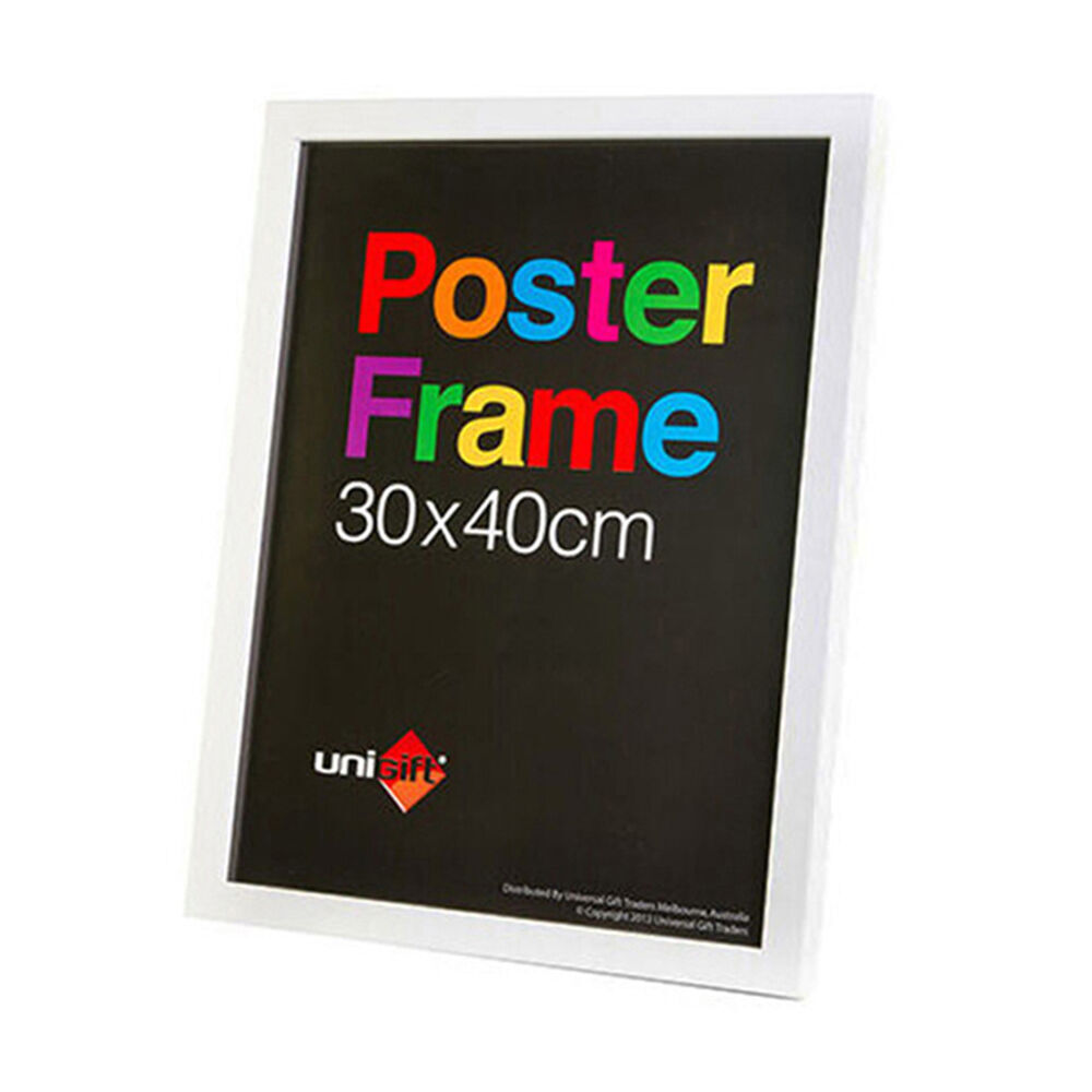 Unigift Wooden/Glass Hanging Poster Picture Photo Frame 30x40cm White (3 Pack) — image 2