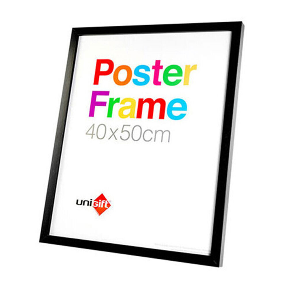 Unigift Wooden/Glass Hanging Poster Picture Photo Frame 40x50cm Black (3 Pack) — image 2