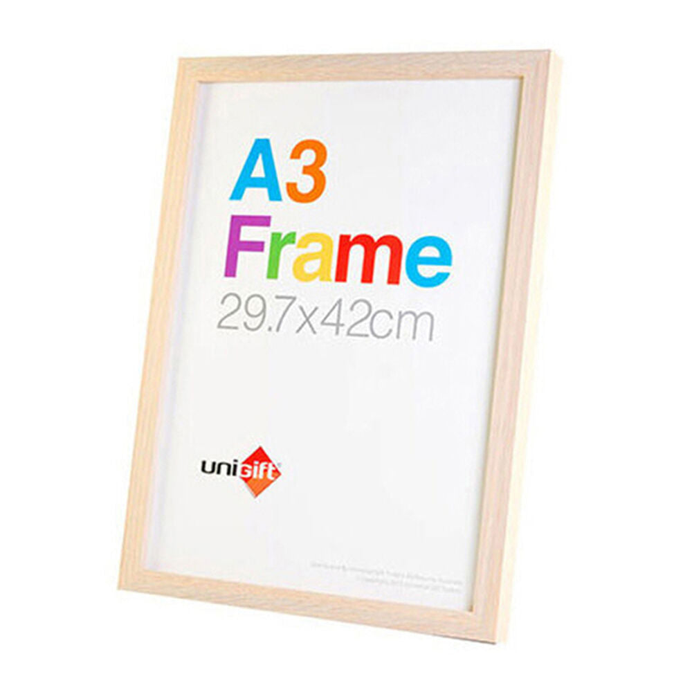 Unigift A3 Wooden/Glass Poster Picture Photo Frame 29.7x42cm Natural (6 Pack) — image 2